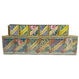 Vintage Caswell Massey Assorted 6 Scented Bar Soaps 6 Fragrant Bath Cube England